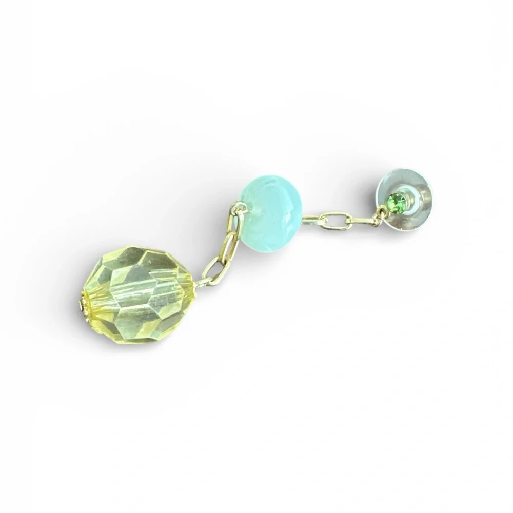 Lauren Conrad Beaded Necklace and Earring Set in‎ Hues of Blue, Green and Peach